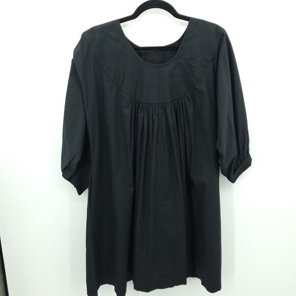 VTG YSL Variations Cotton Babydoll/Swing/Trapeze Dress FR 40/US 10 Black - Picture 2 of 12
